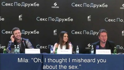 Justin Timberlake & Mila Kunis in Moscow w/subtitles HD