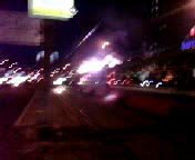 Трамвай сгорел до тла