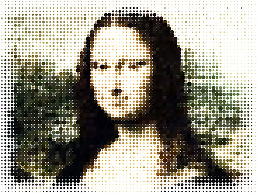 Пример растеризации Моны Лизы