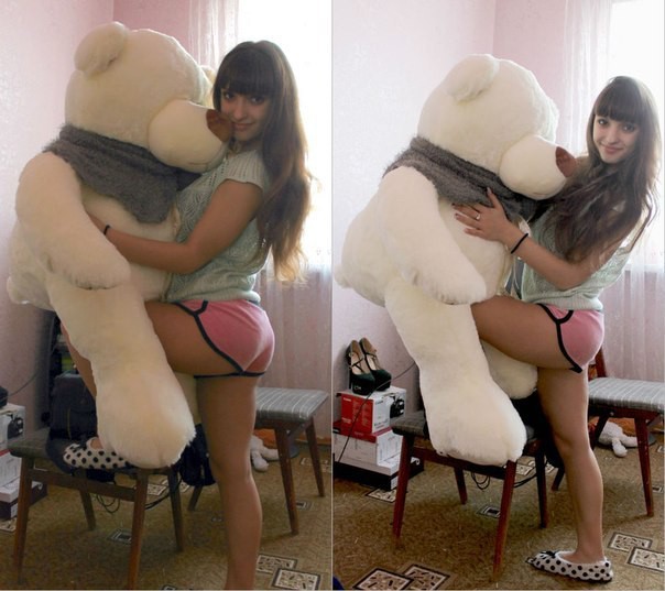 Мишка получил по яйцам