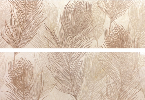KERABEN _ CREMA MARFIL  _ DECOR BURLESQUE (SET2)