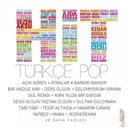 Hit Türkçe Pop (6 CD) 94 Şarkı (2016)