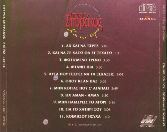 Σπυράκος - Άχ και νά ΄ξερες (1994)-2