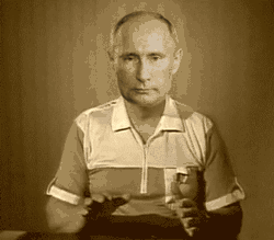 Путин  колдует