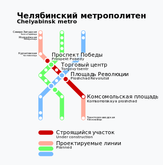 карта Челябинский метрополитен