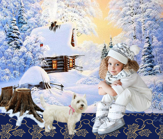 32-zk-zima--dziwczynka--piesek