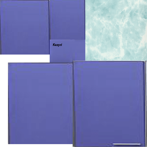 Шкафчик кухонный бело-синий