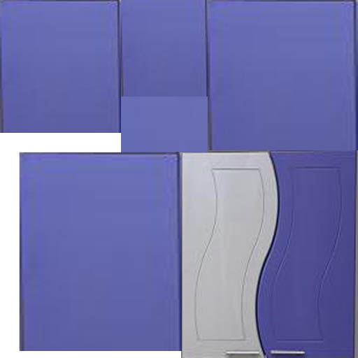 Шкафчик кухонный бело-синий