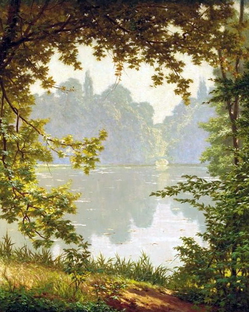 00Looking out onto a lake on a summer day