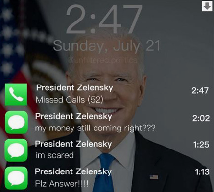 Звонки зеленского Байдену.