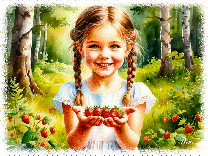 Девочка с земляникой