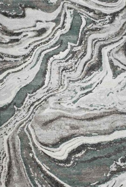 Liberty Modern Marble Abstract Rugs 34040 6141 in Green