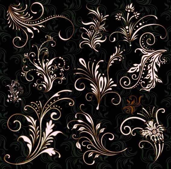 фон черный с рисунком