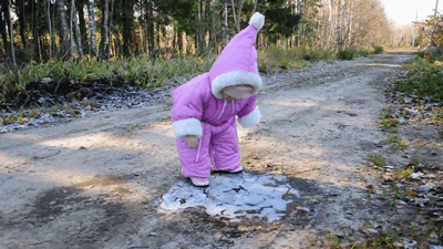 The first walk on the ice (Первая прогулка на льду)