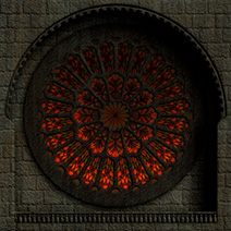 Cathedral 1 (Night) - Rose Window