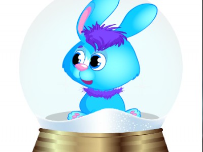 Стеклянный шар зая