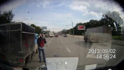 Проспал мотоциклист маневр