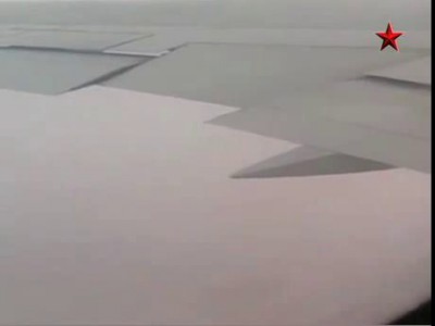 горящий самолет