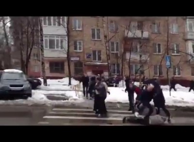 Драка фанатв "Спартака" и "Локомотива" 