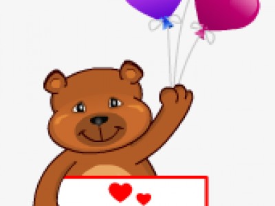 Мишка с шарами