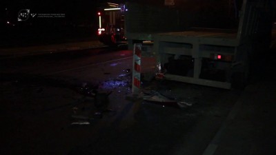 Solaris влетел в прицеп МАЗа