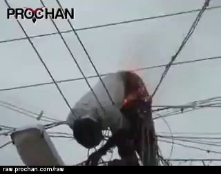 А на проводах догорал негр