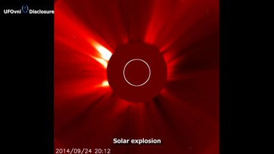 Mysterious Planet Sized Object Invisible Caught By SOHO, Sept 25, 2014