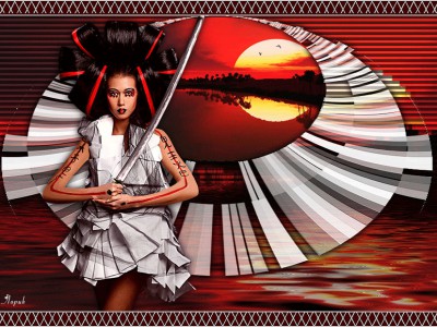 Флеш-открытка "С кинжалом"