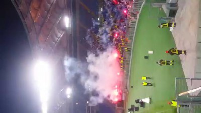 Фанаты ЦСКА в матче с Ромой