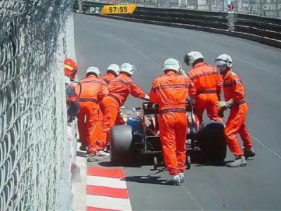 Grosjean Crash P2 GP Monaco 2013