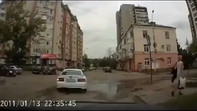 Пешеходка встала раком .