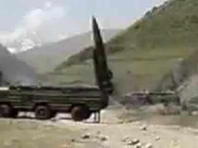 Точки У стреляют по грузинским позициям