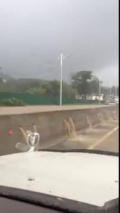 Федеральная трасса в районе Седанки под водой