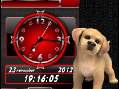 часики со щенком