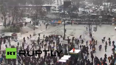 Video: Ukraine police filmed beating rioters as violence escalates in Kiev