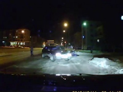 Водятел поздно начал тормозить