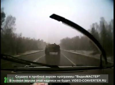 ДТП с БТР на трассе М52 Барнаул-Бийск 17.10.2014