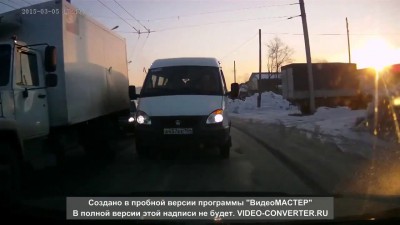 Газель на встречной - ДТП в Новосибирске