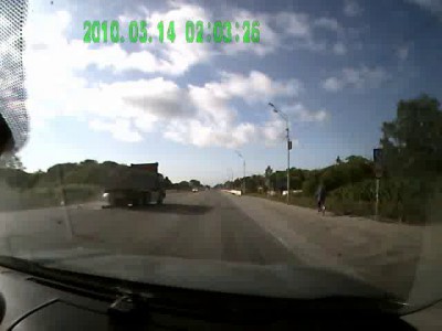 Наезд камаза на пешехода
