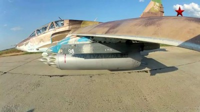 Полет самолета Су-25УБ. Эксклюзивная съемка