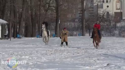 Зимняя качалка - Суровый украинский народ! Ukraine - awesome people 2014