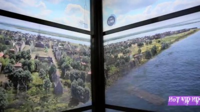 One World Trade Center Elevator Ride Show Animated New York Skyline From 1500s To Now