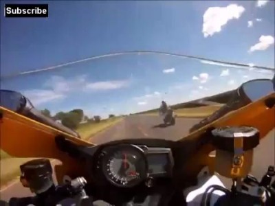 Snake Surprises biker at 250 km speed