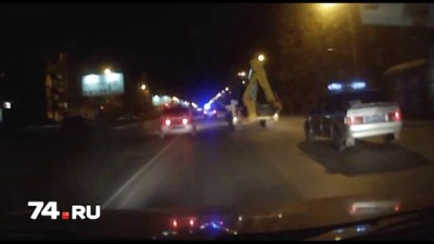 Погоня в Копейске за бульдозером