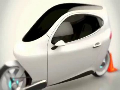 Двухместный мотоцикл с литиевыми аккумуляторами.