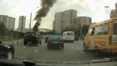 горит газель на Братиславской