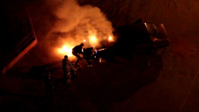 загорелась тачка