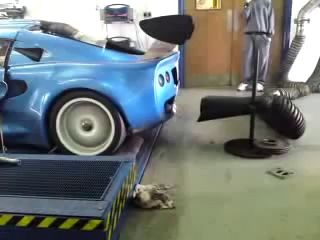 LOTUS HONDA K20 EXIGE RACE CAR ON DYNO FLAMING EXHAUST PIPE