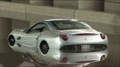 $300K Ferrari Abandoned in Toronto Flood, 8 July 2013