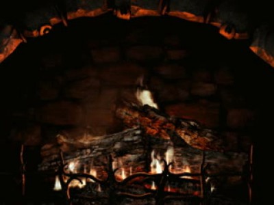 огонь в камине